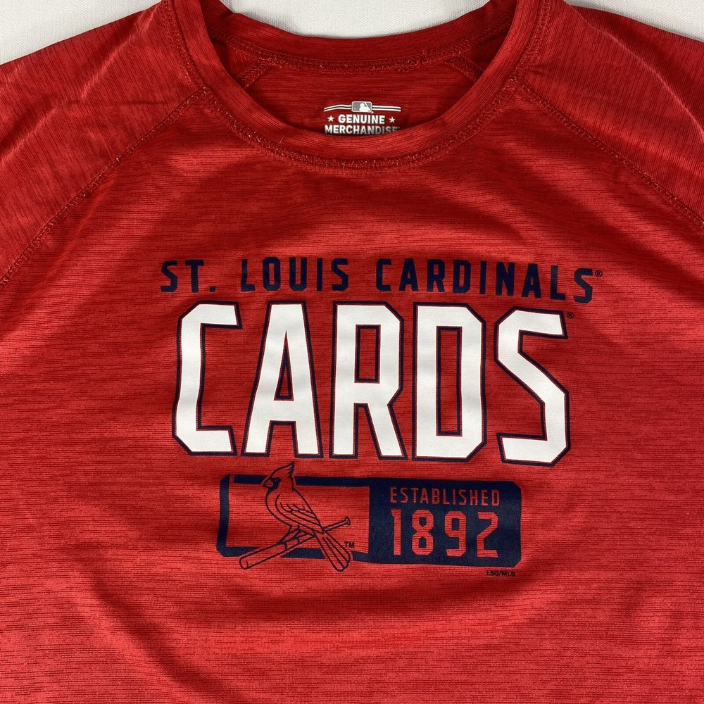 St Louis Cardinals T Shirt Adult XL Red Graphic Tee Baseball Performance Men's